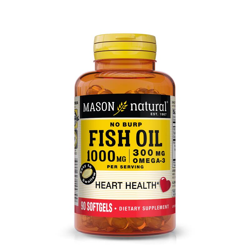 Mason Omega-3 Fish Oil 1000mg Softgels Odorless 90's