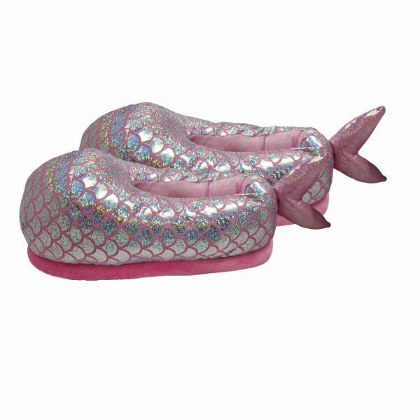 3D Scales Pink Mermaid Slippers