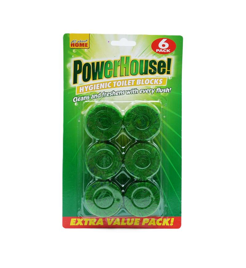 PowerHouse Hygienic Toilet Blocks Green 6 pack