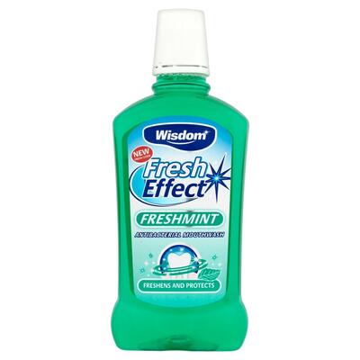 Wisdom Fresh Effect Antibacterial Mouthwash Fresh Mint 500ml
