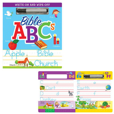 Bible ABC's Write On Wipe Off Board Book: $10.00