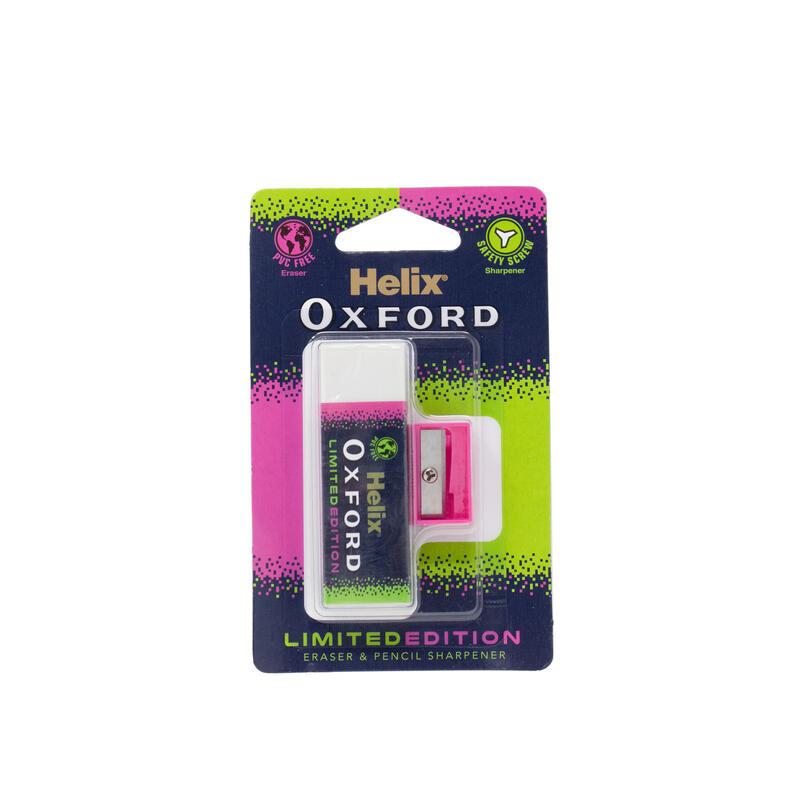 Helix Oxford Twin Pack Eraser and Sharpener Pink: $4.75