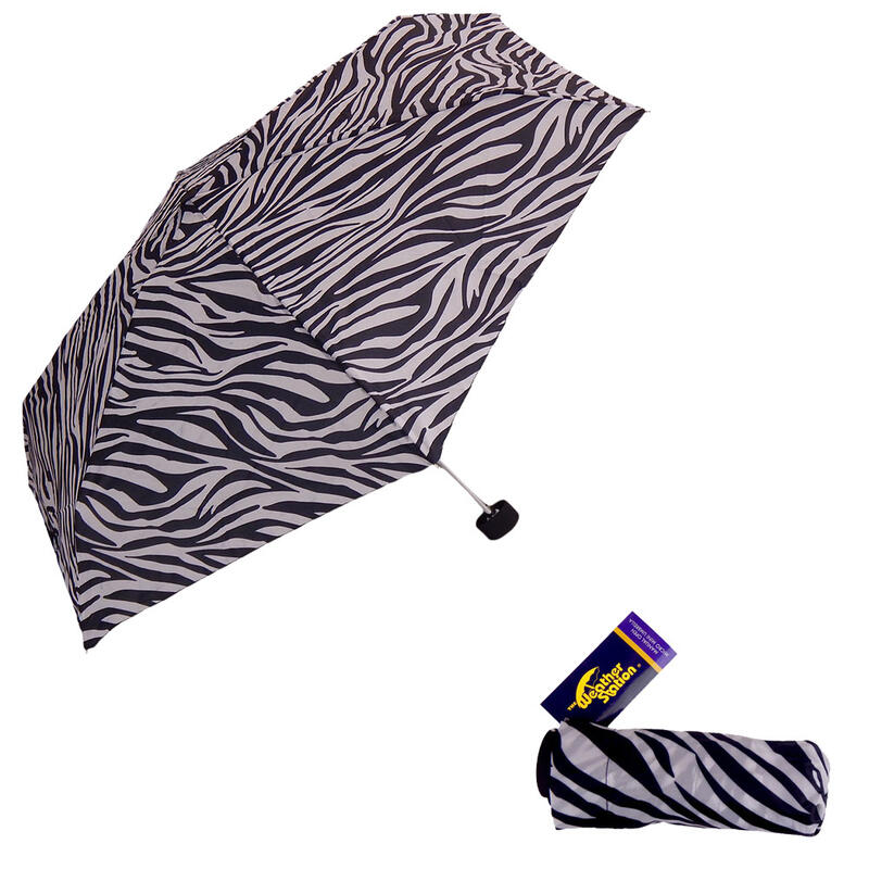 DNR The Weather Station Manual Micro Mini Umbrella Zebra 38
