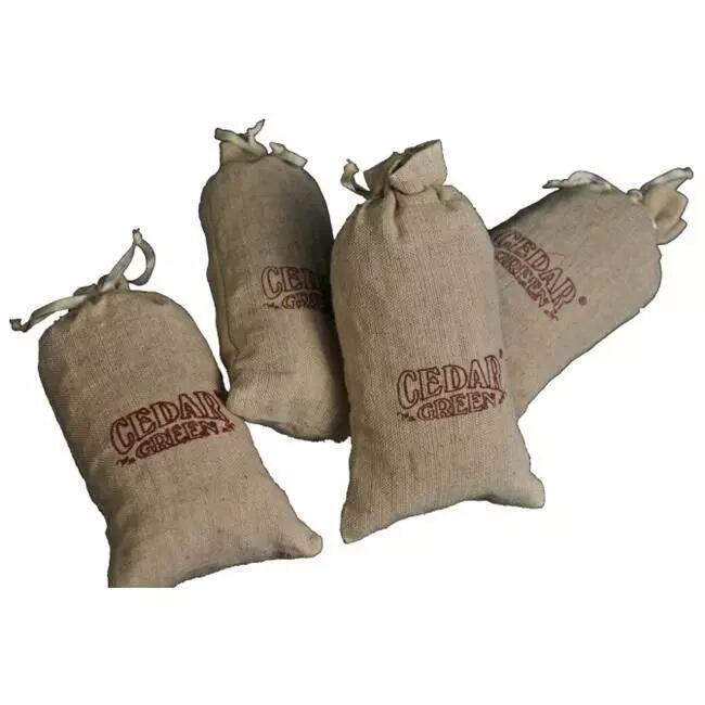 Aromatic Cedar Canvas Sachets 4pc