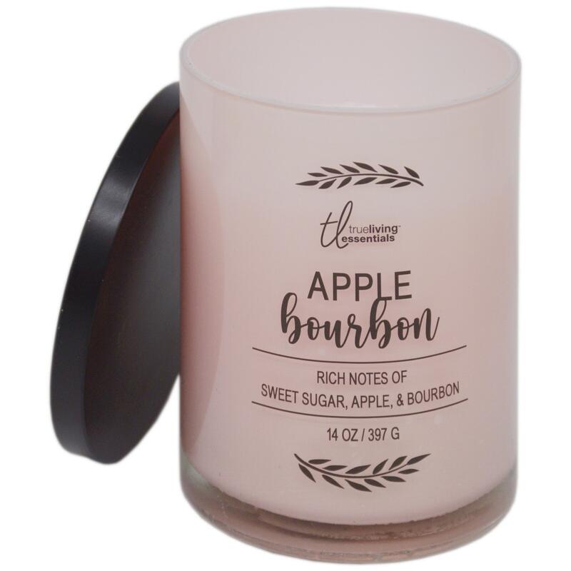  True Living Apple Bourbon 2 Wick Jar Candle 14oz
