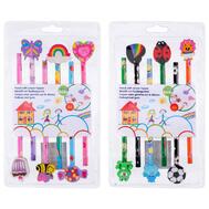 Topwrite Pencil & Eraser 6pcs Assorted: $0.00