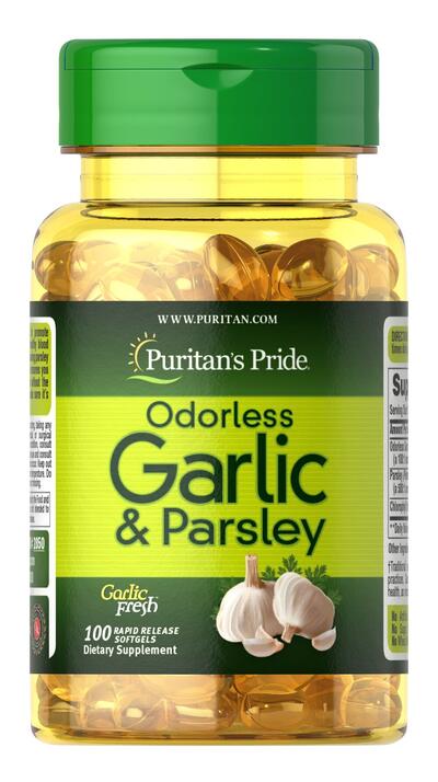 Puritan's pride Odorless Garlic & Parsley 100 Softgels