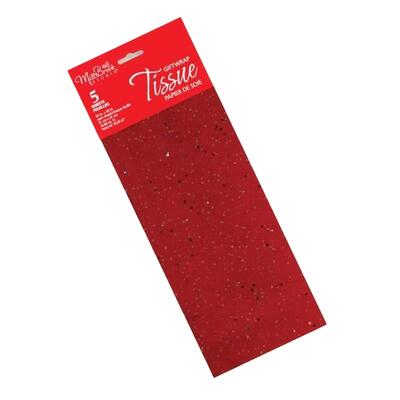 Mill Brook Giftwrap Tissue Red With Sequins: $3.00