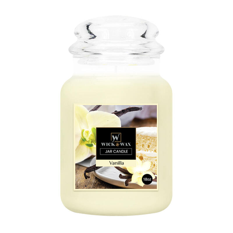 Wick & Wax Jar Candle Vanilla 18oz