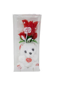 Valentine Day Teddy & Rose: $0.00
