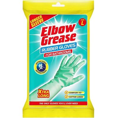 Elbow Grease Rubber Gloves For Bathrooms Assorted 1 pack
