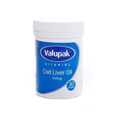 Valupak Vitamins Cod Liver Oil 550 mg 30 Tablets: $12.00