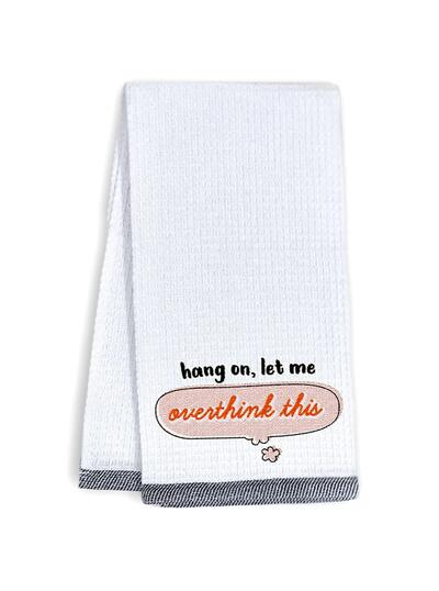 White Cotton Kitchen Towel Overthink This: $15.00