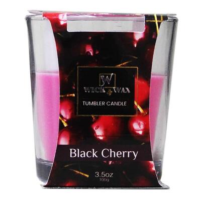 Wick & Wax Tumbler Candle Black Cherry 3.5oz