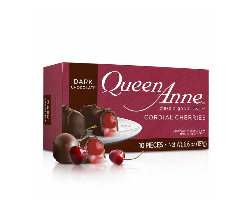 Queen Anne Cordial Cherries Dark Chocolate 10 pieces
