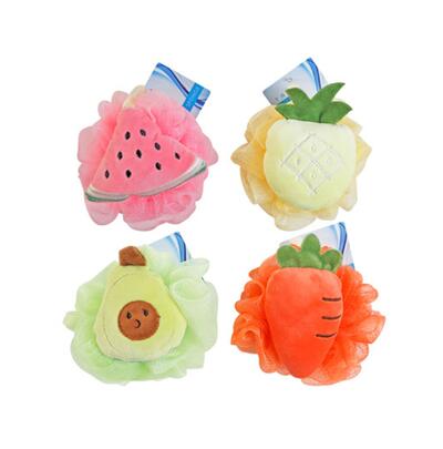 Bath Sponge Novelty With Plush Assorted 1 count