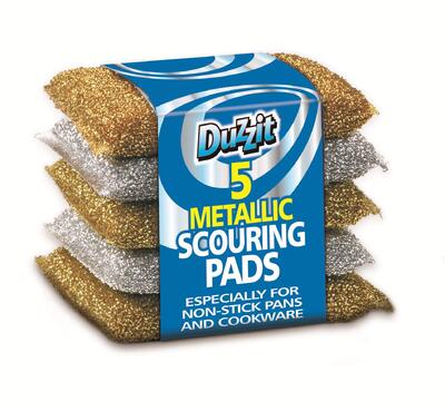 Duzzit Metallic Scouring Pads 5ct