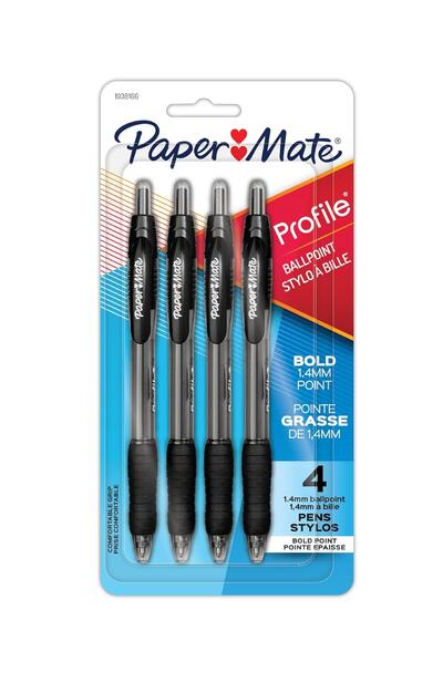 Papermate Black Pen 4ct