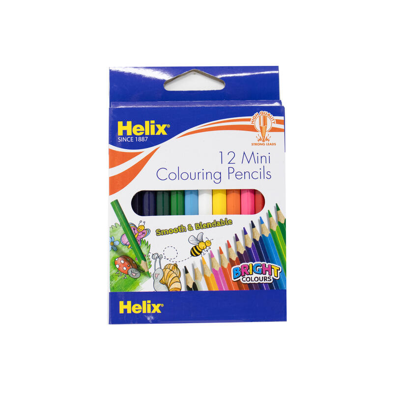 Helix Mini Colouring Pencils 12 ct