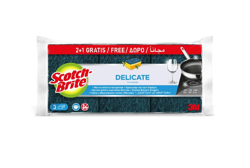 Scotch Brite Rub Sponge Delicate 3pc