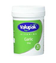 Valupak Vitamins Garlic 3 mg 30ct: $10.00