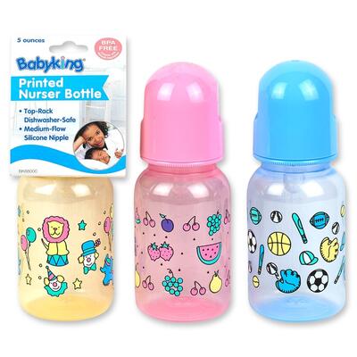 Baby King Printed Nurser Medium Flow Bottle 5 oz 1 ct: $5.00