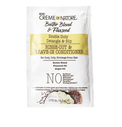 Creme Of Nature Butter Blend & Flaxseed Rinse-Out & Leave-In Conditioner 1.75oz: $8.00
