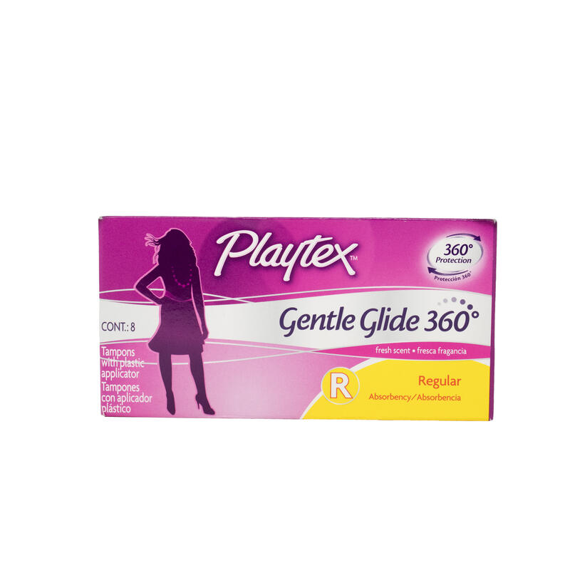 Playtex Gentle Glide Tampons Deodorant Regular Absorbency 8ct