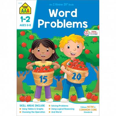 School Zone Story Problems Homeschooling Workbook Math Skill Grade 1-2: $7.00