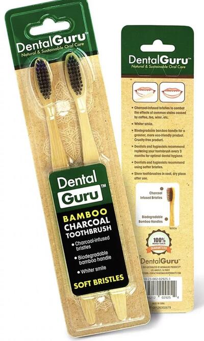 Dental Guru Bamboo Charcoal Toothbrush 2pk: $6.00
