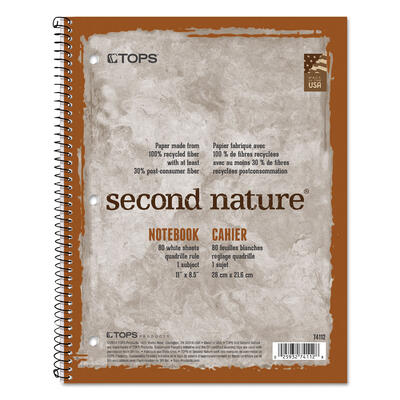 Second Nature 1-Subject Wirebound Notebook: $6.00