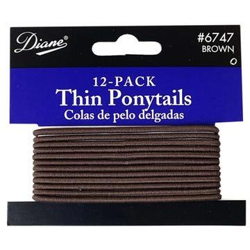 Thin Brown Elastic Hair Ties 12ct: $1.00