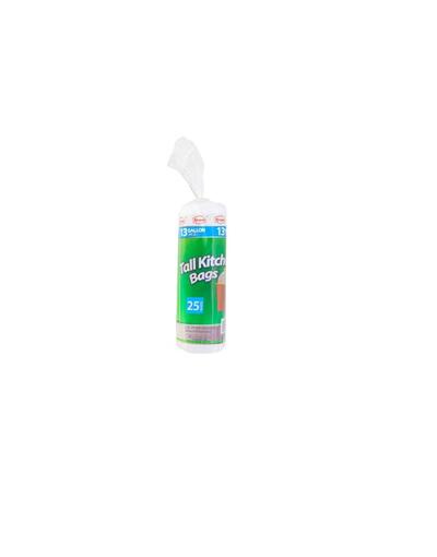 Ri-pac Trash Bags Gallon 13 gallon 25 count: $6.00
