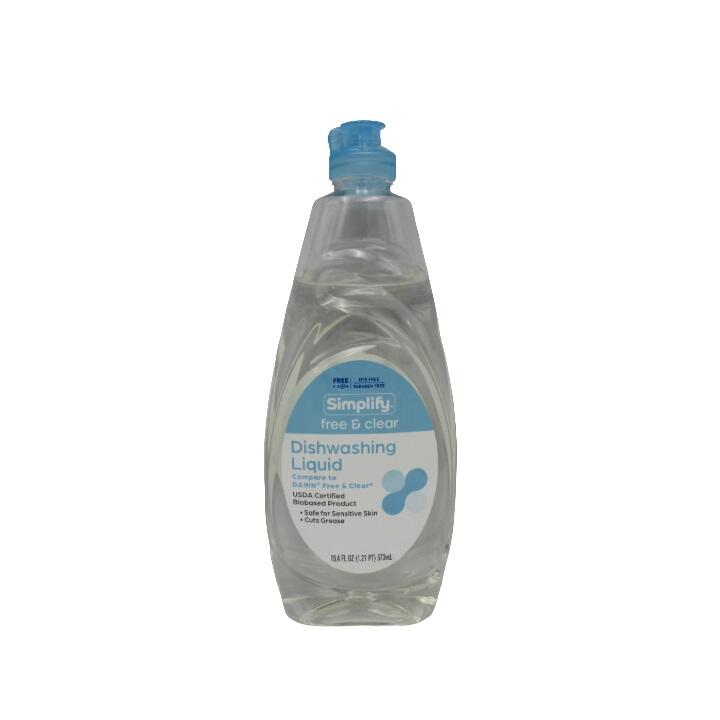 Rite Aid Simplify Dish Liquid Free And Clear 19.4oz