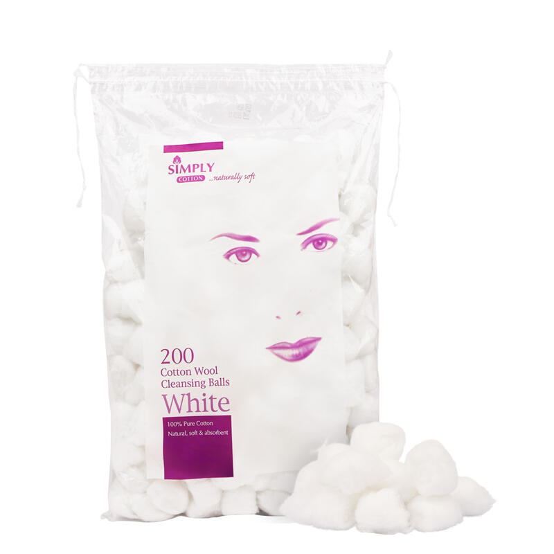 Simply Cotton Wool Cleansing Balls White 200 count: $8.25