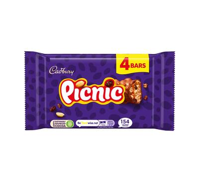 Cadbury Picnic Chocolate Bar 152g 4 pack