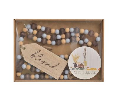 Blessed Wooden Bead Garland Home Decor 72