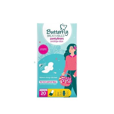 Butterfly Breathables Pantyliners with Wings 20ct