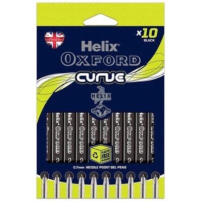 Helix Oxford Curve Ballpoint Pens 10pk