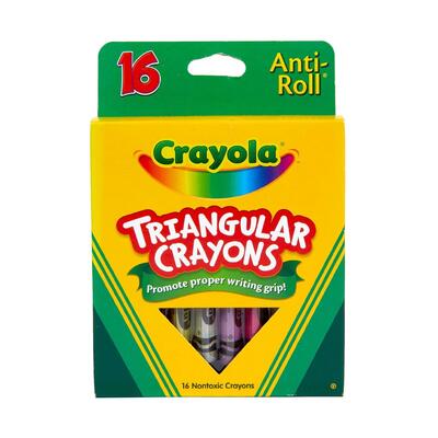 Crayola Anti-Roll Triangular Crayons 16ct