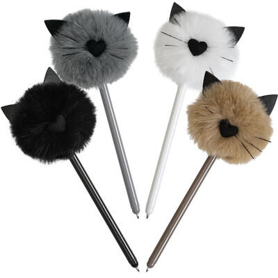 Cat Pom Pom Pens