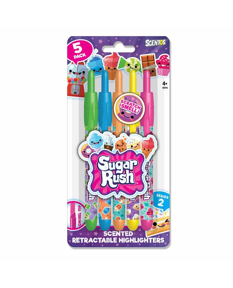 Sugar Rush Retractable Scented Gel Pens 5 pack