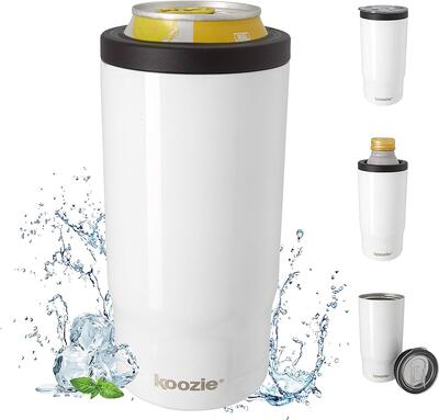 Koozie Can/Bottle Cooler & Tumbler 16oz White