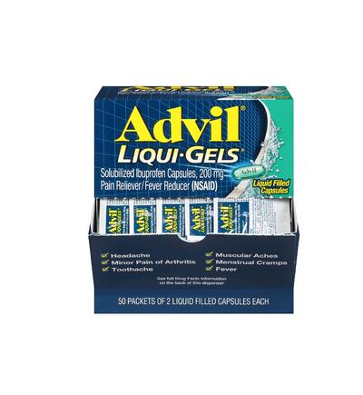 Advil Liqui Gels Dispenser 2 Liquid Gels 1ct