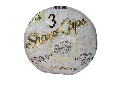 Luxurious Premium Vinyl Shower Caps 3 pack