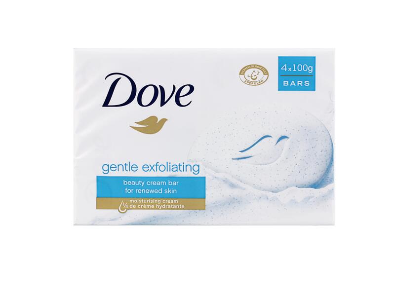 Dove Beauty Cream Bar Soap Gentle Exfoliating 100gx4 pack