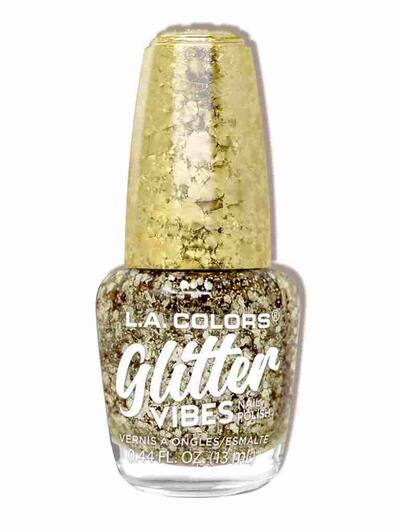 L.A. Colors Golden Glow Glitter Vibes Nail Polish 13ml: $7.00