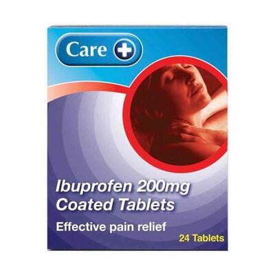 Care+ Ibuprofen 200mg Coated Tablets 24 Tabs: $7.00