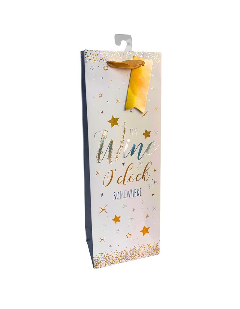 Wine O'Clock Somewhere Bottle Bag 1 count