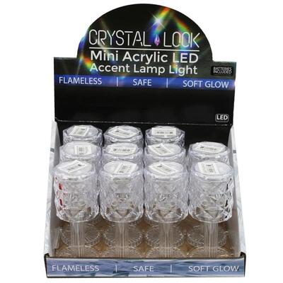 Crystal Mini Acrylic LED Accent Lamp Light: $8.00
